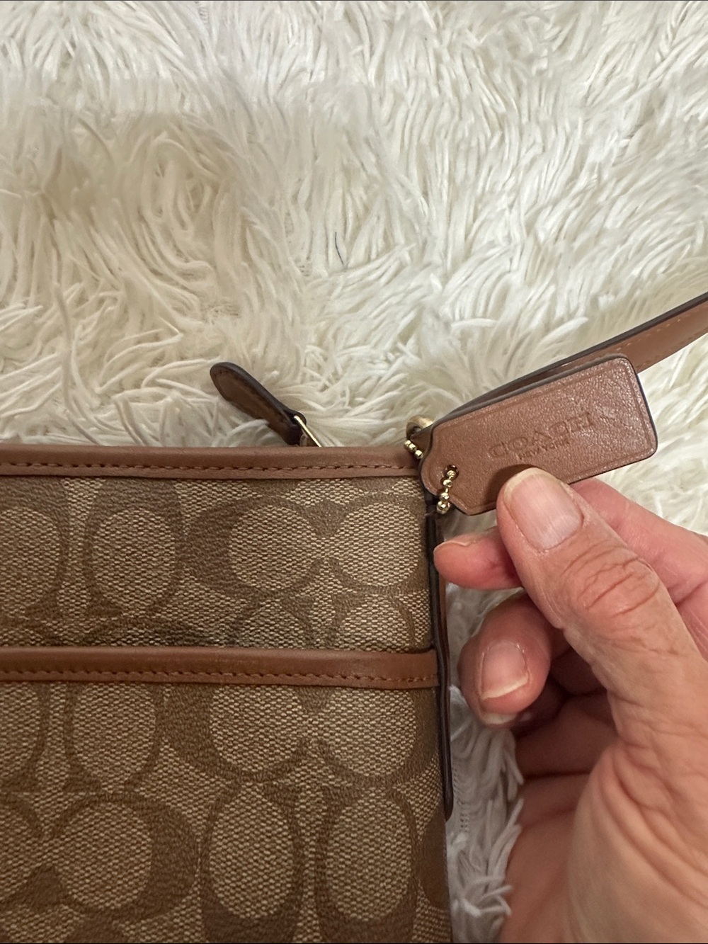 Coach Varsity Stripe Large File Rowan Crossbody Bag Purse - Picture 2 of 15